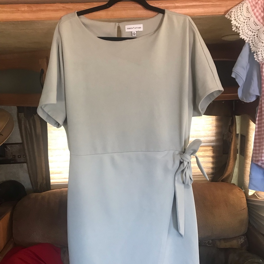 Gibson Latimer Faux Wrap-Around Dress